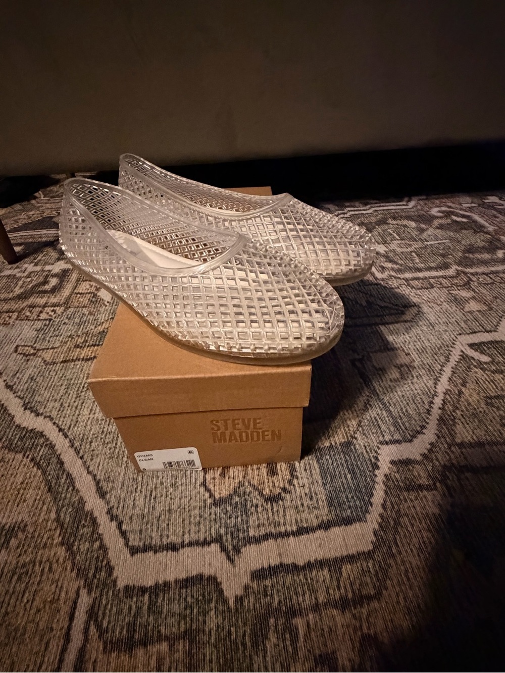Steve Madden Clear Jelly Gyzmo Flats - Clear